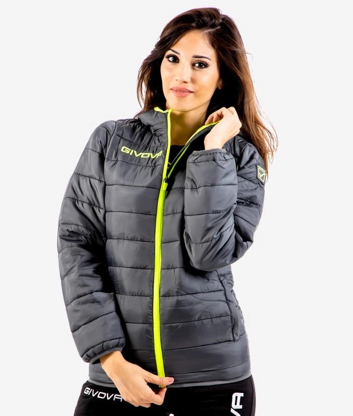 Givova Olanda Unisex kabát szürke-sárga fluo 2319 demo