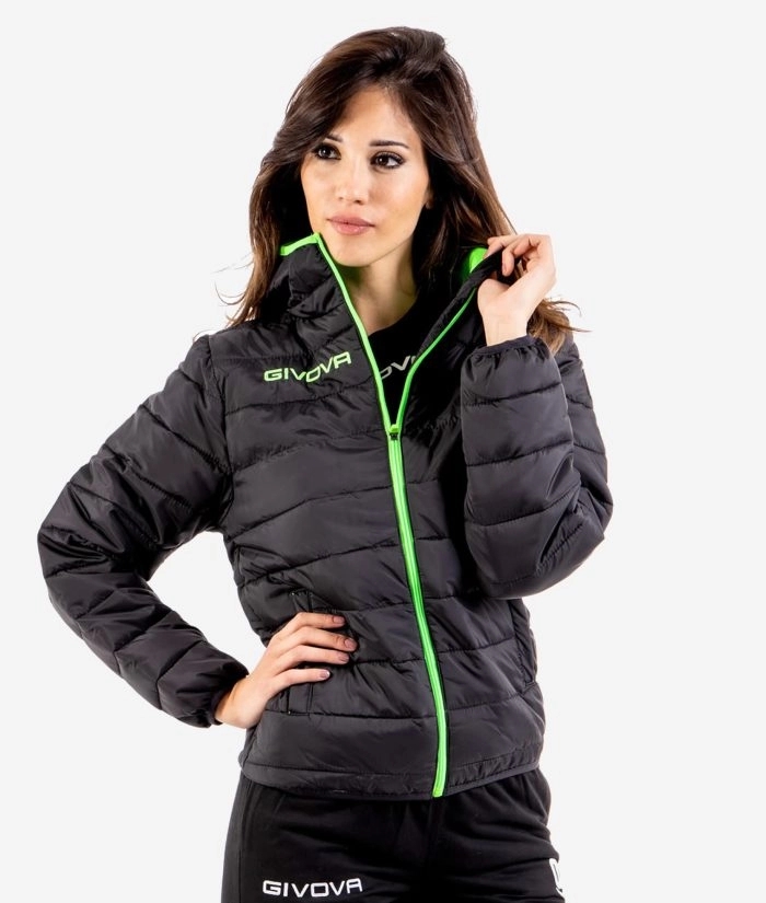 Givova Olanda Unisex kabát fekete-zöld fluo 1034 demo