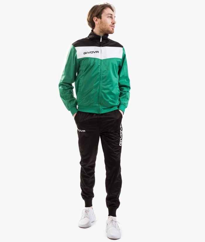 Givova Tuta Campo melegítő szett unisex zöld-fekete 1310 demo